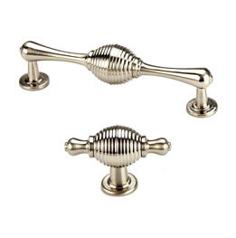 brushed nickel reeded